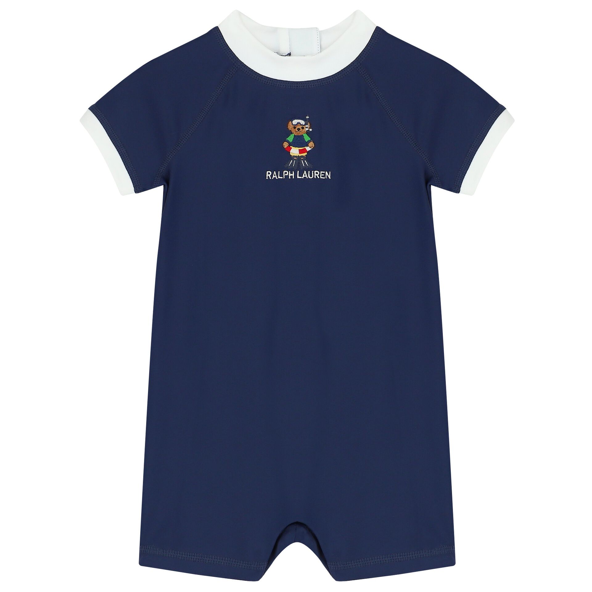 Ralph Lauren Baby Boys Navy Blue Polo Bear Sun Suit Junior Couture UAE
