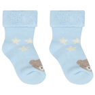 Baby Boys Blue & Ivory Socks ( 4-Pack ), 1, hi-res