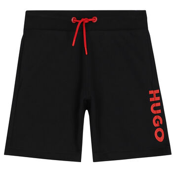 Boys Black Logo Shorts