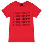 تيشيرت اولاد بالشعار باللون الاحمر , 1, hi-res