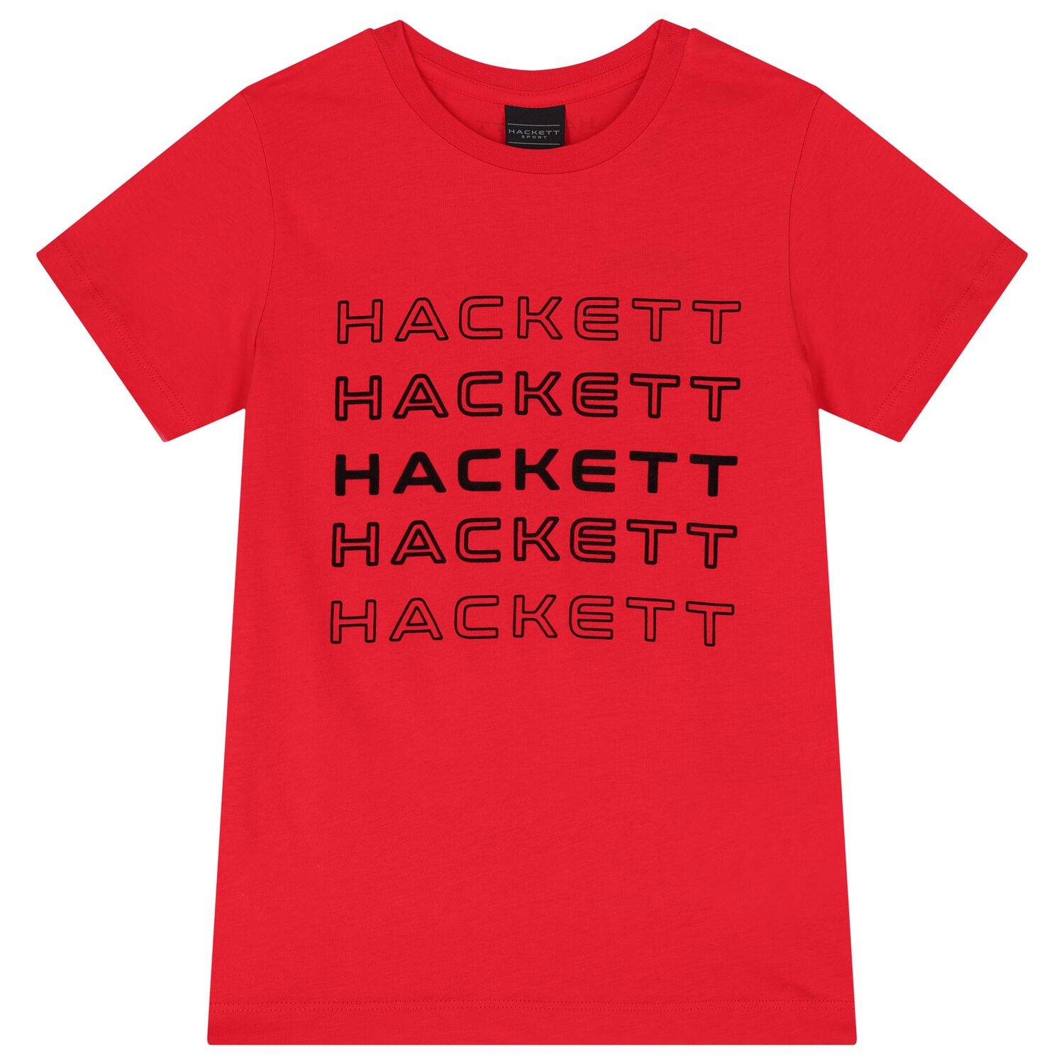 تيشيرت اولاد بالشعار باللون الاحمر , 1, hi-res