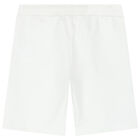 Boys White Logo Shorts, 2, hi-res