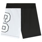 Boys Black & White Logo Shorts, 1, hi-res