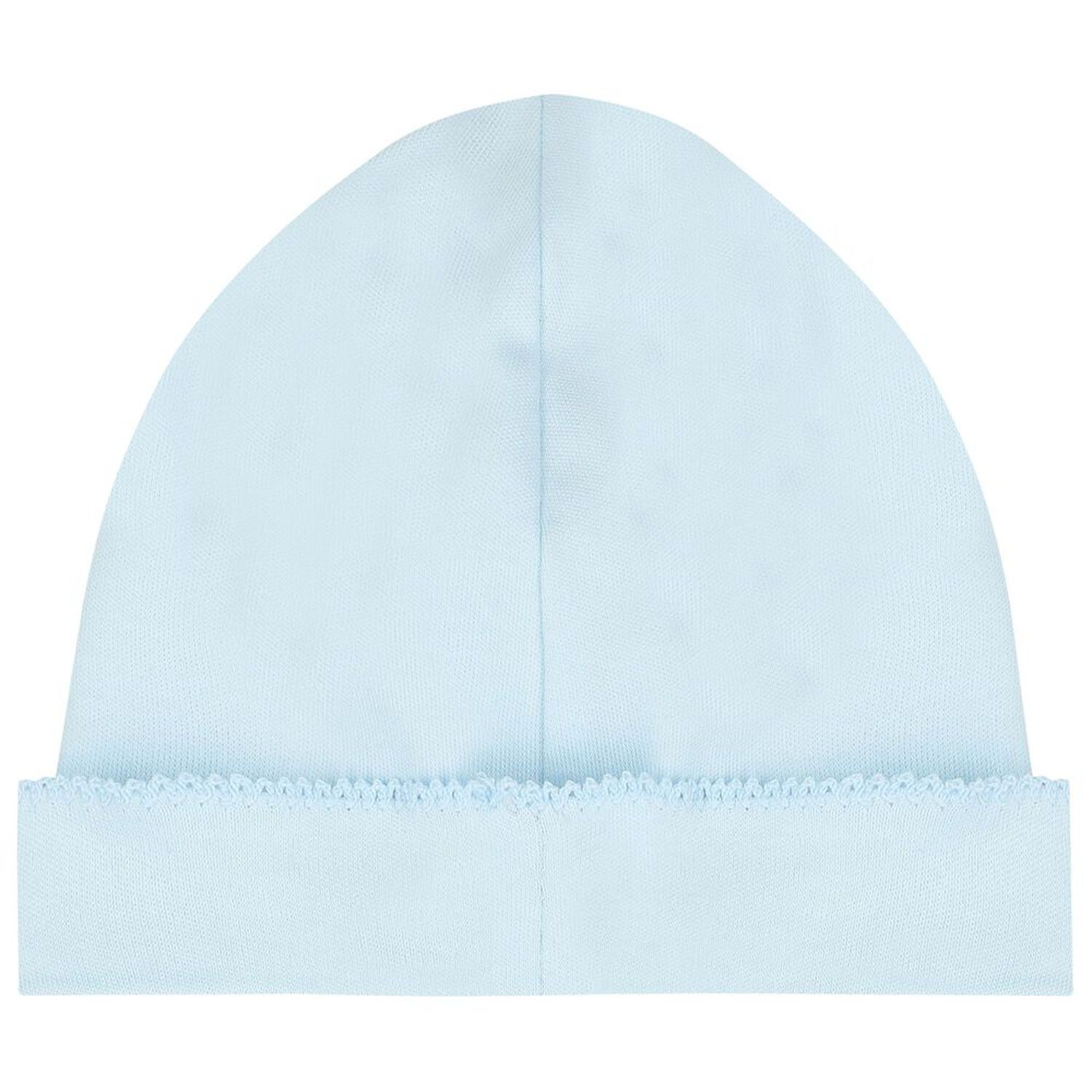 Baby Boys White & Blue Embroidered Babygrow Set, 1, hi-res image number null