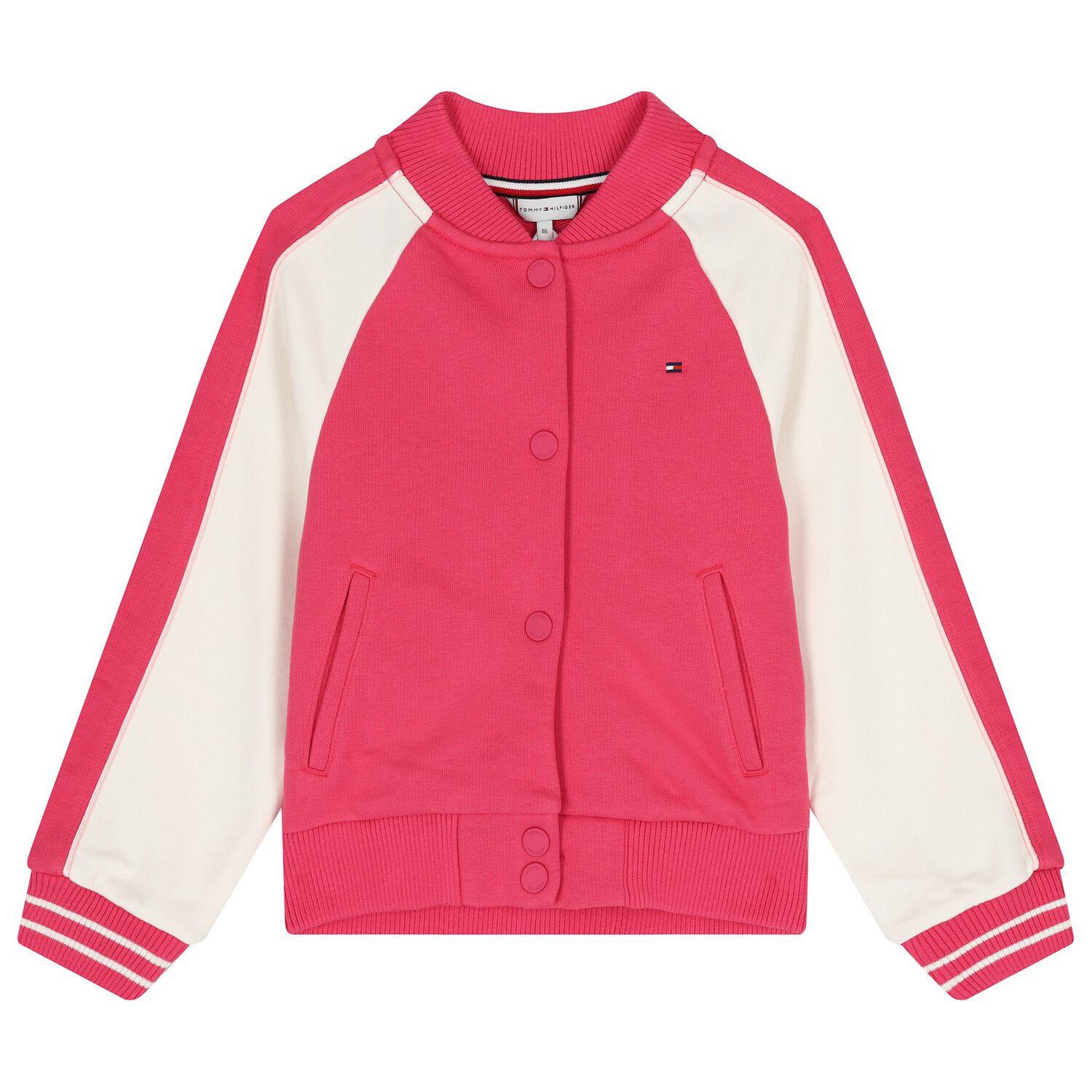 Girls Pink & Ivory Logo Jacket, 1, hi-res