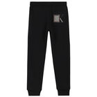Boys Black Logo Joggers, 1, hi-res