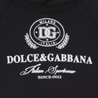 Boys Black Logo Hooded Top, 1, hi-res