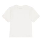 طقم بدله رياضيه بالشعار بطبعه فيل للبنات باللون الابيض والوردى , 1, hi-res