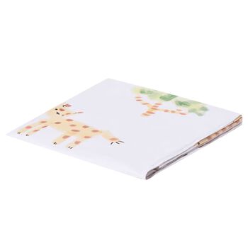 Baby Boys White & Beige Safari Blanket
