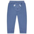 Baby Boys Beige, White & Blue 3 Piece Tracksuit, 1, hi-res