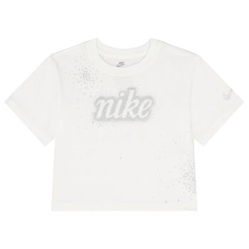 Girls White Logo T-Shirt