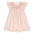 Baby Girls Pink Floral Gingham Dress, 1, hi-res