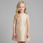 Girls Beige Satin Dress Skirt, 2, hi-res