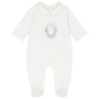 White Bunny Babygrow, 1, hi-res