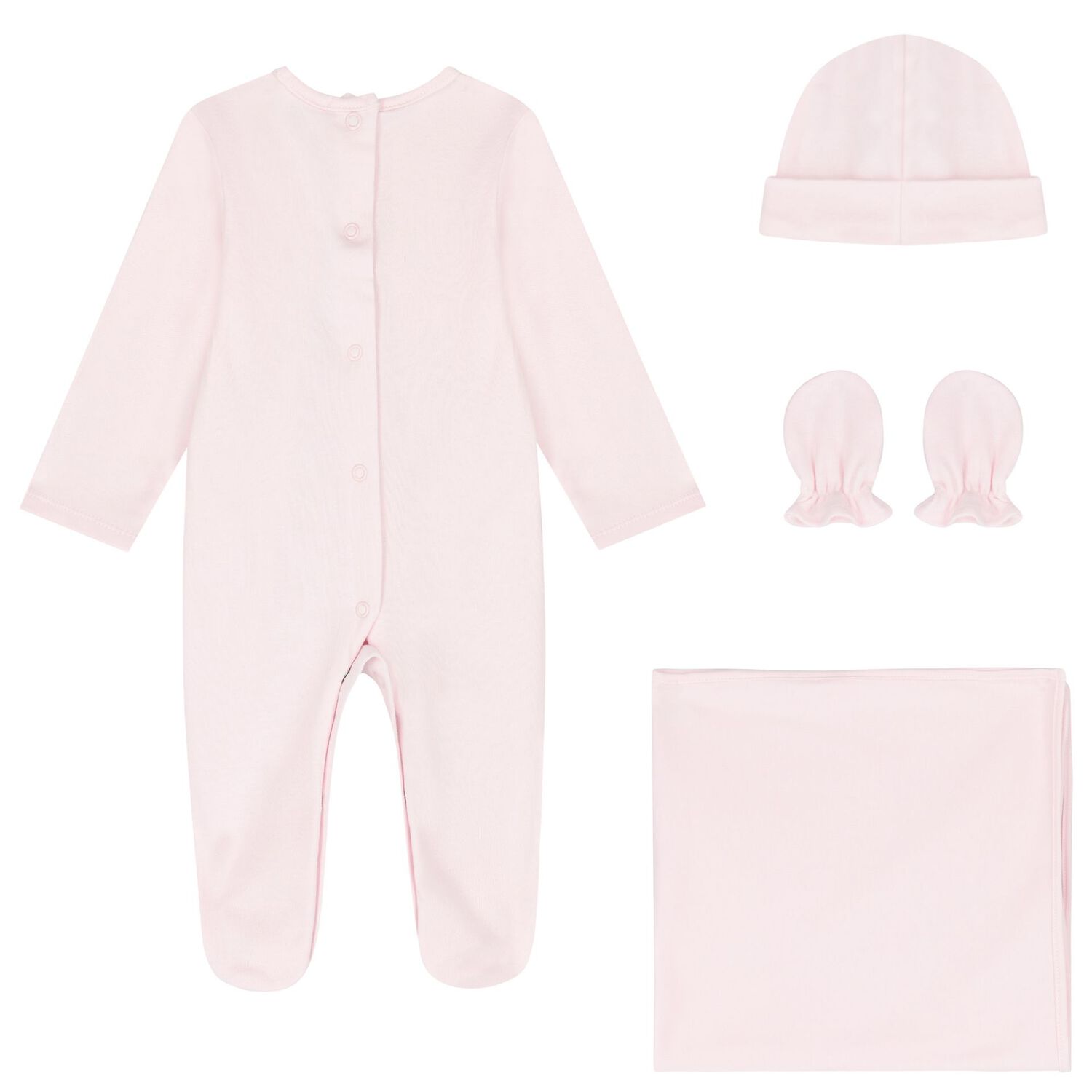 Baby Girls Pink Babygrow Gift Set, 2, hi-res image number null