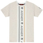 Boys Beige Logo T-Shirt, 2, hi-res