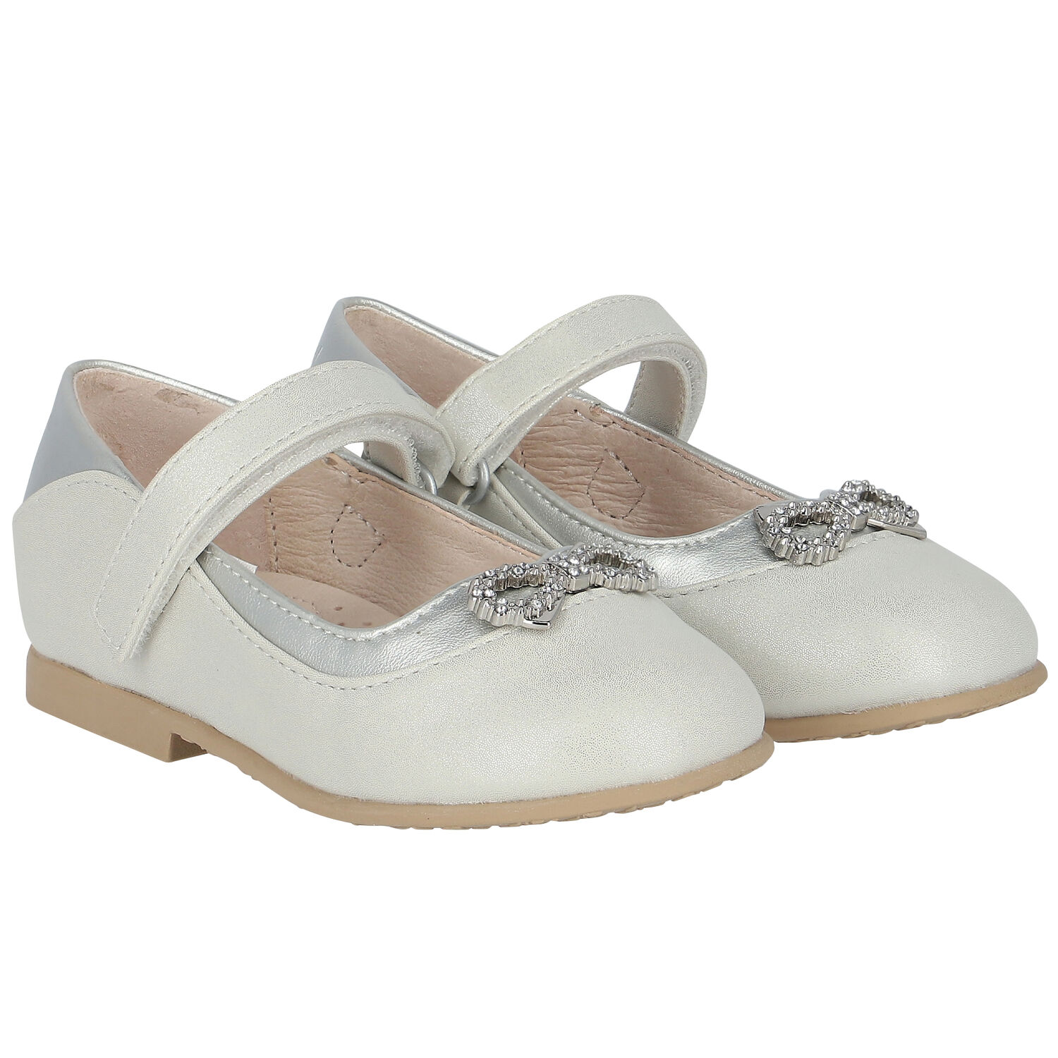 حذاء بنات فضي الماسي , 3, hi-res