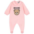 Baby Girls Pink Teddy Bear Logo Babygrow Gift Set, 3, hi-res