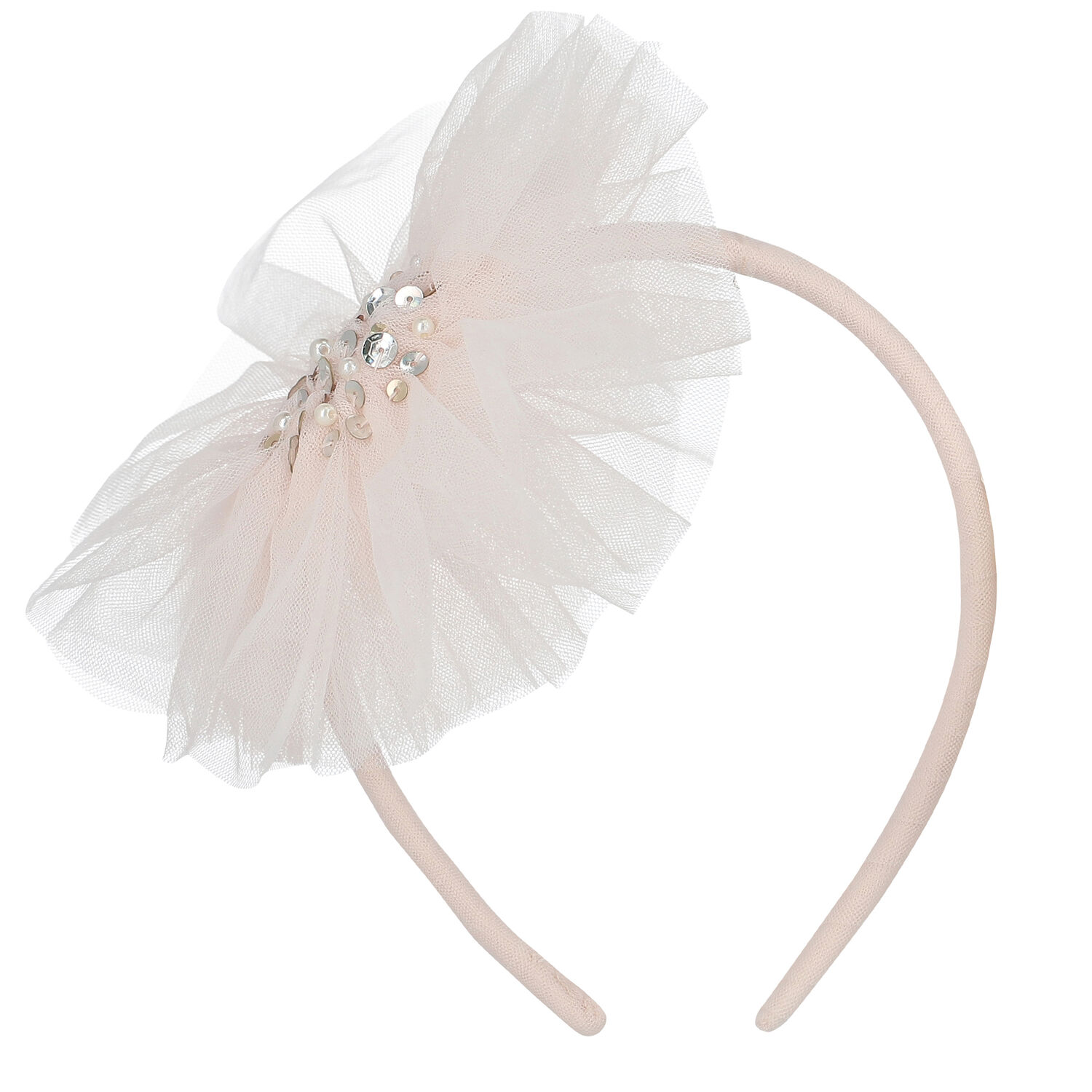 Girls Pink Tulle Headband, 1, hi-res image number null