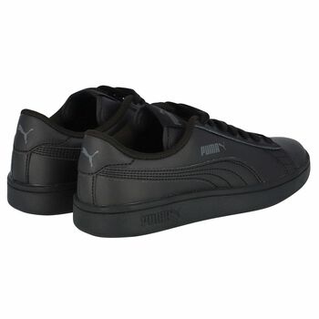 Boys Black Logo Trainers