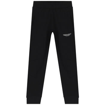 Boys Black Aston Martin Logo Joggers