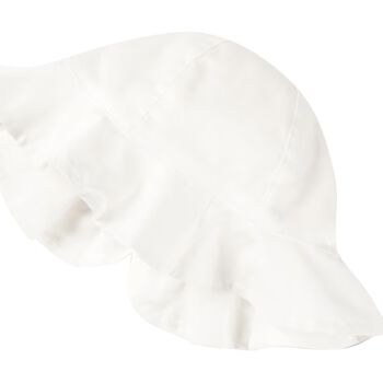 Younger Girls White Bow Hat