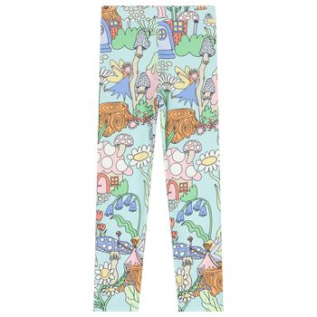 Girls Aqua Fairy Leggings