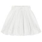 Girls White Logo Skirt, 1, hi-res