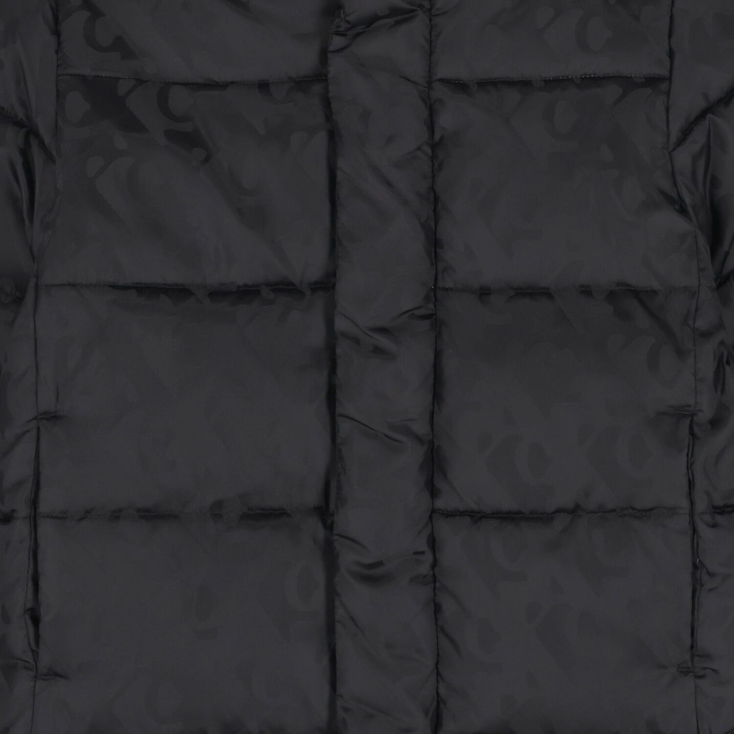 Boys Black Logo Padded Puffer Jacket, 1, hi-res