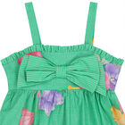 Girls Green Floral Dress, 1, hi-res