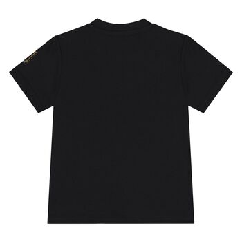 Younger Boys Black Logo T-Shirt
