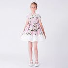 Girls Pink Floral Dress, 2, hi-res