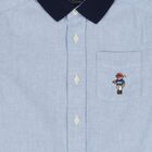 Boys Blue Polo Bear Denim Shirt, 1, hi-res