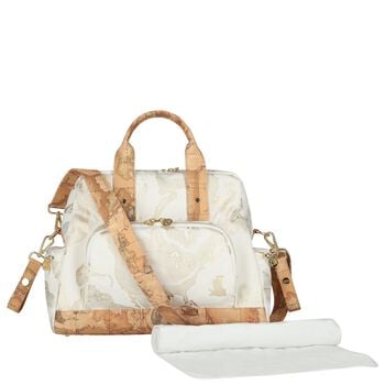 Ivory & Gold Geo Map Baby Changing Bag