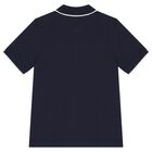 Boys Navy Blue Logo Polo Shirt, 3, hi-res