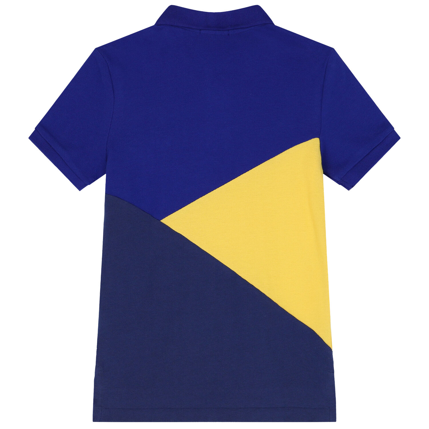 Boys Blue & Yellow Logo Polo Shirt, 1, hi-res image number null