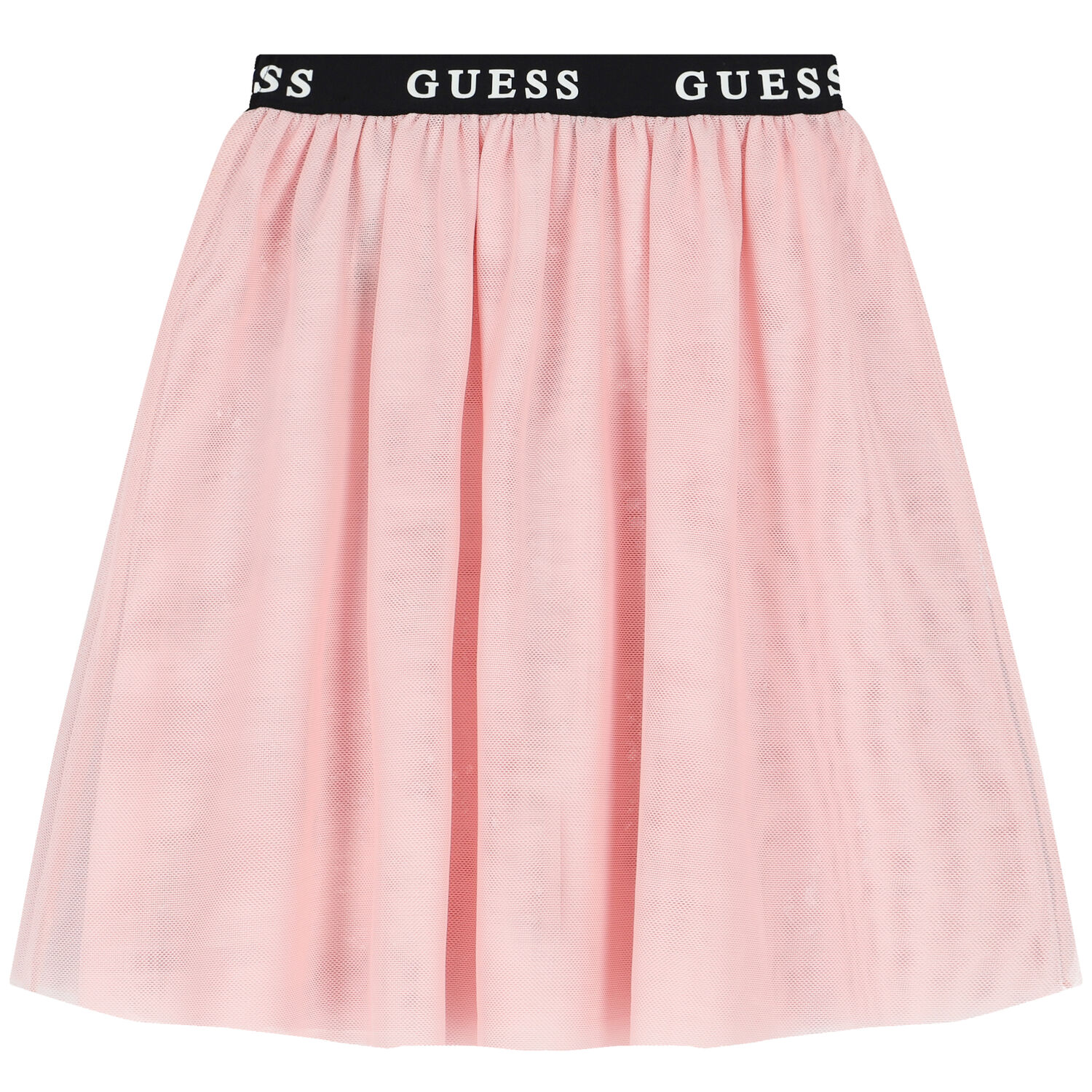 Girls Pink Mesh Logo Skirt, 2, hi-res