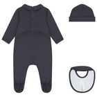 Navy Blue Logo Babygrow Gift Set, 1, hi-res