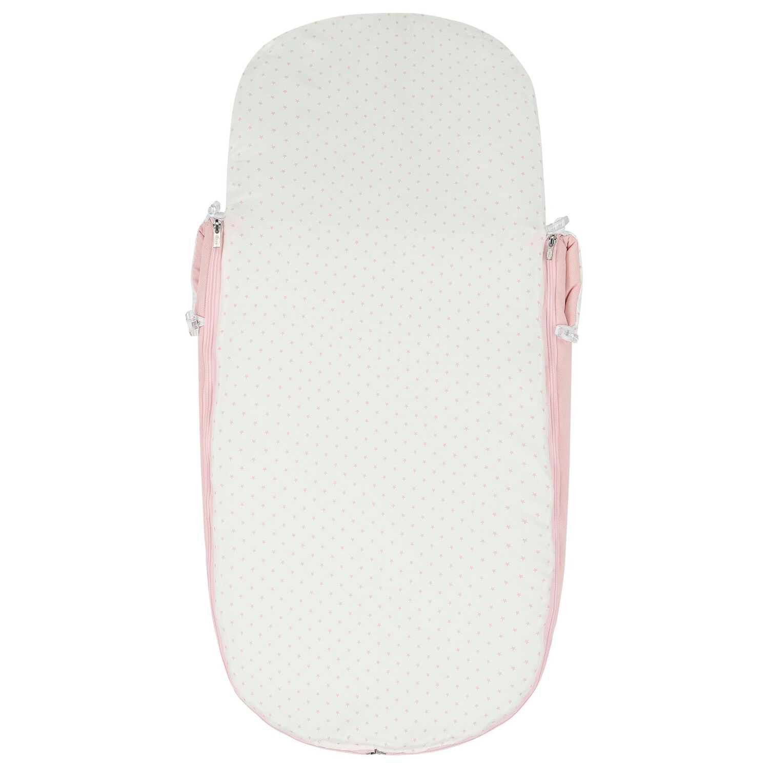 Girls Pink & White Stars Baby Pram Nest, 1, hi-res image number null