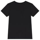 Boys Black Logo T-Shirt, 4, hi-res