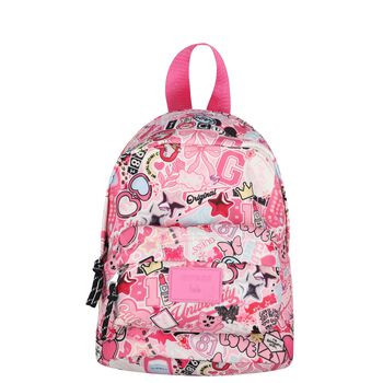 Girls Pink Logo Backpack
