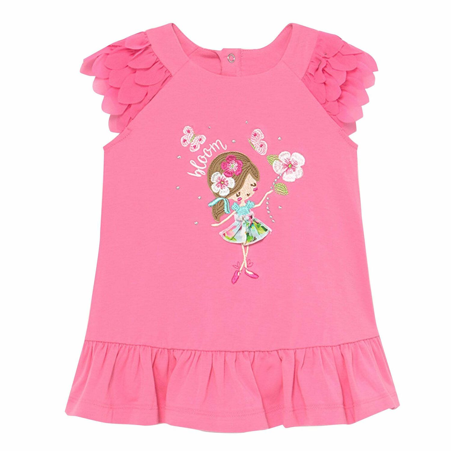 Baby Girls Pink Embroidered Dress, 2, hi-res image number null