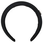 Girls Black Padded Headband, 2, hi-res
