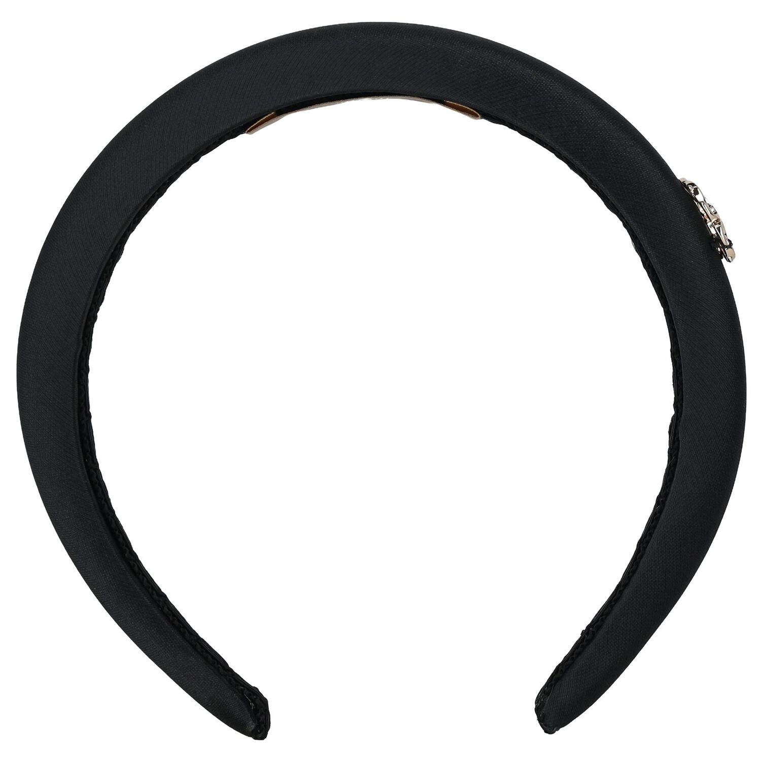 Girls Black Padded Headband, 2, hi-res