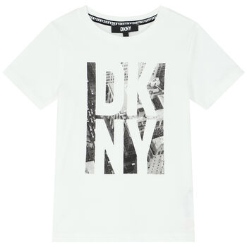 Boys White Logo T-Shirt