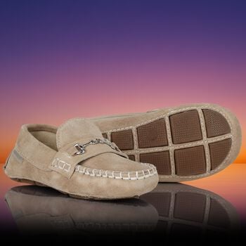 Boys Beige Suede Shoes