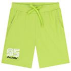 Boys White & Green Shorts Set, 1, hi-res