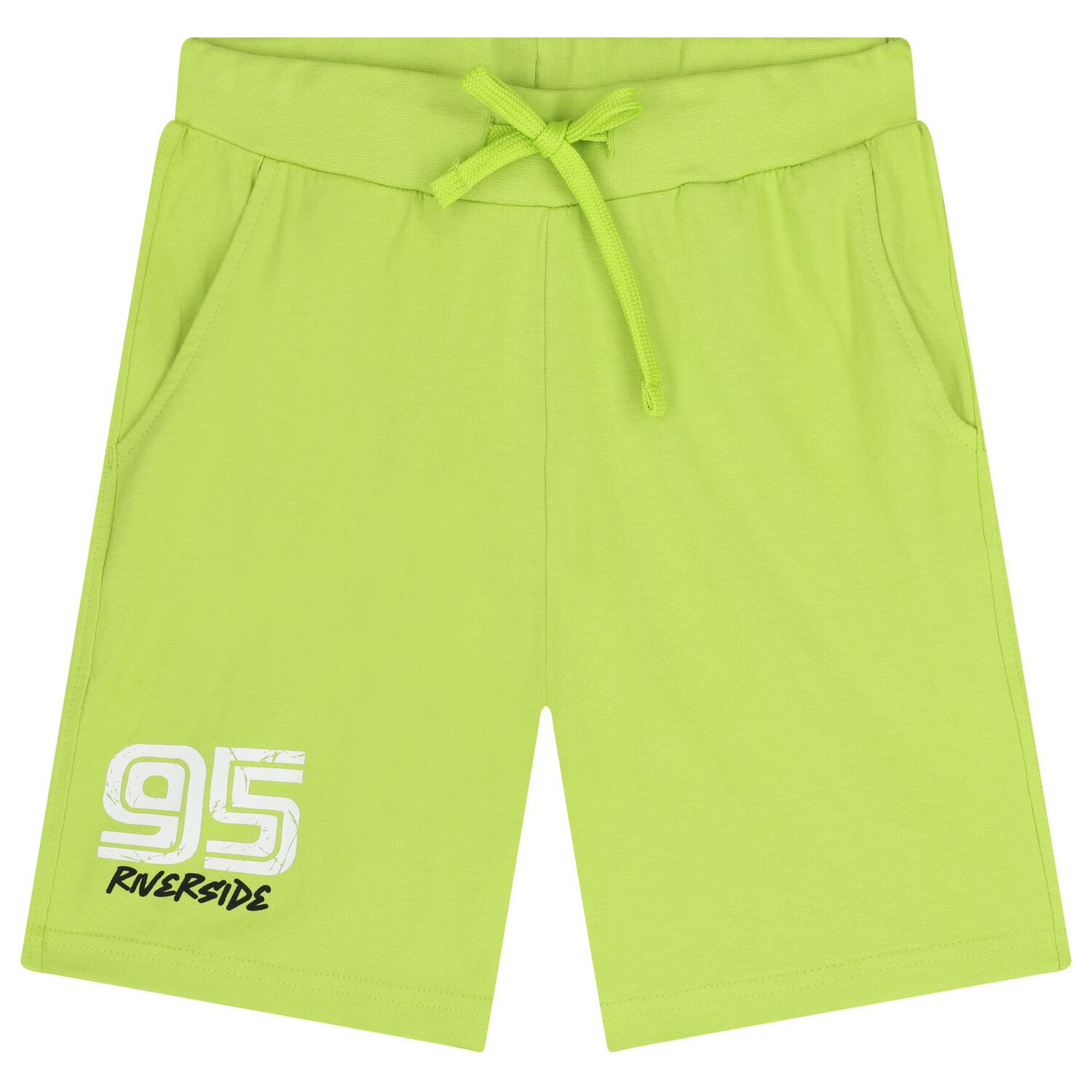 Boys White & Green Shorts Set, 1, hi-res