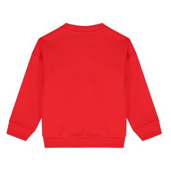 Younger Red Teddy Bear Logo Sweatshirt