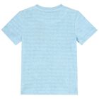 طقم أولاد شورت بالشعار باللون الأزرق, 1, hi-res